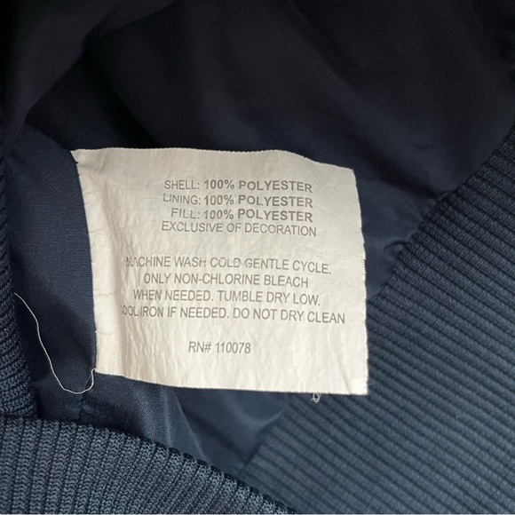 US Polo Assn Puffy Bomber Varsity Jacket-Navy Blue-Men’s L/Large-Casual-Winter - Picture 7 of 11